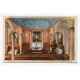 Interior of Old Cathedral showing Magnificent Painting of Crucifixion Vincennes Indiana