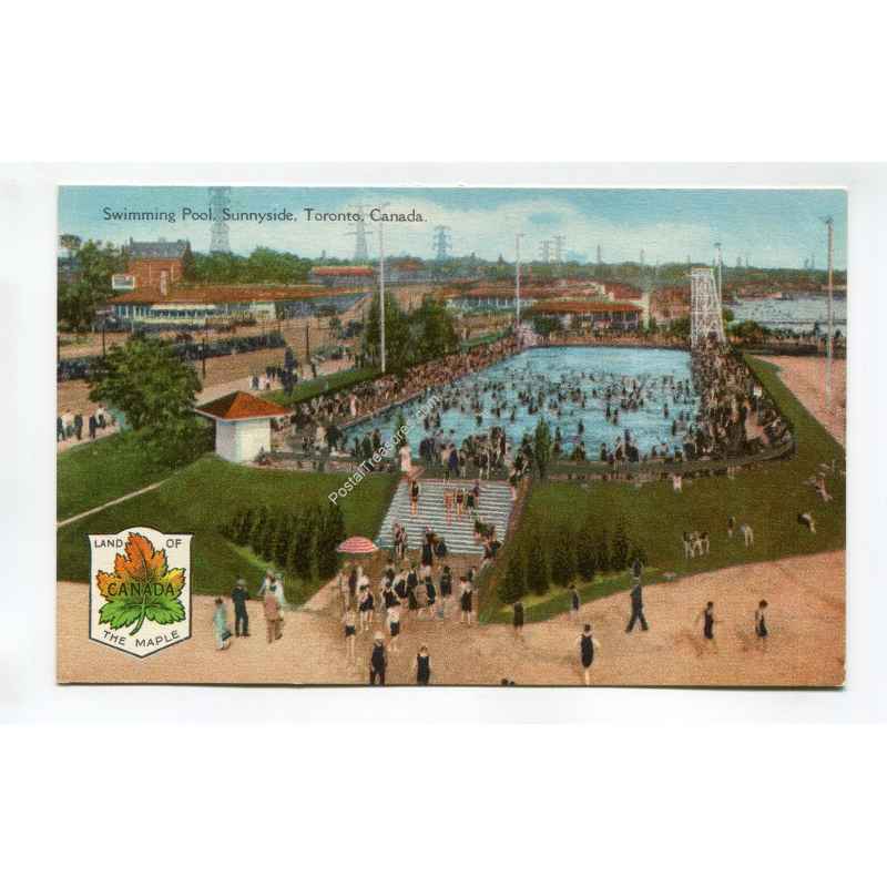 Swimming Pool Sunnyside Toronto Canada postcard