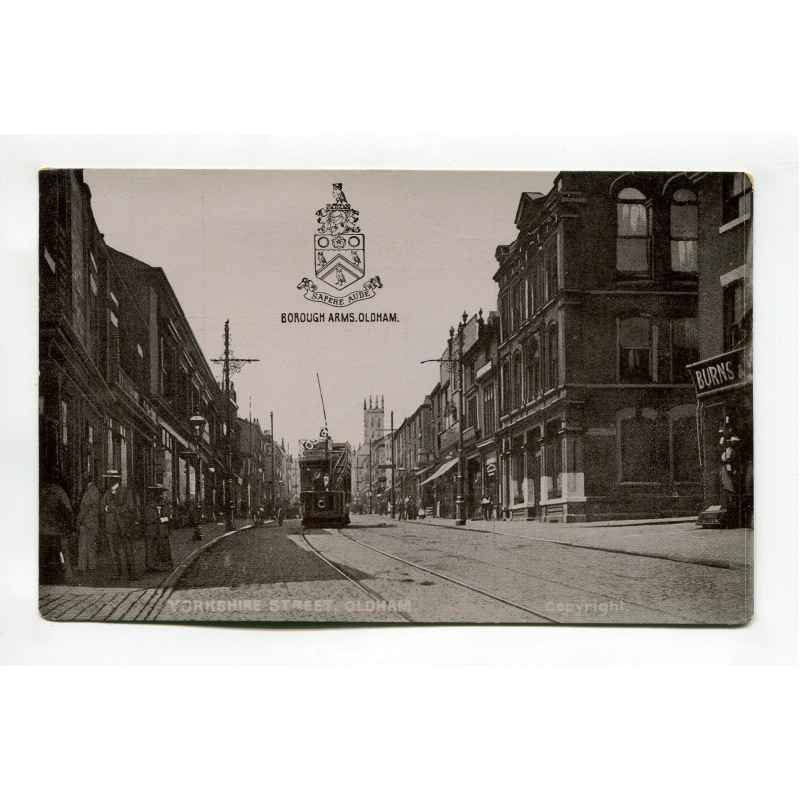 Yorkshire Street Oldham vintage postcard