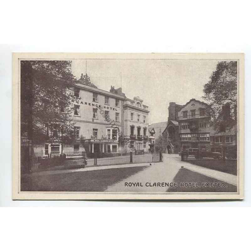 Royal Clarence Hotel Exeter England vintage postcard