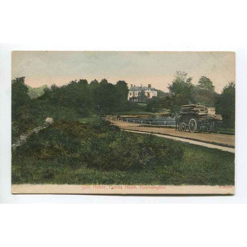 Scio House Putney Heath Roehampton England vintage postcard