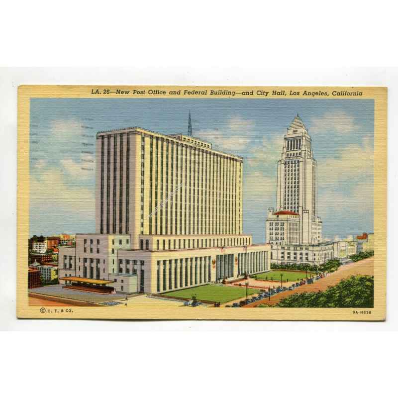 New Post Office and Federal Buildingand City Hall Los Angeles