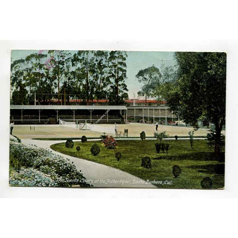 Tennis Courts at the Potter Hotel Santa Barbara California