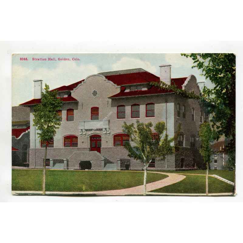 Stratton Hall Golden Colorado postcard