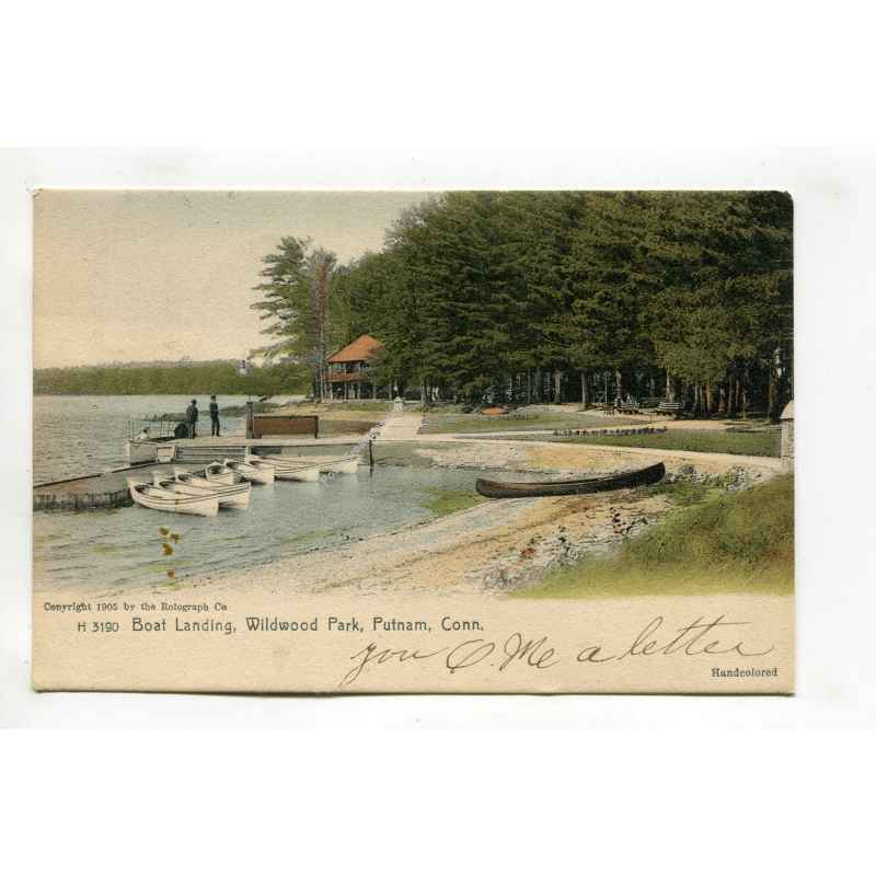 Boat Landing Wildwood Park Putnam Connecticut postcard