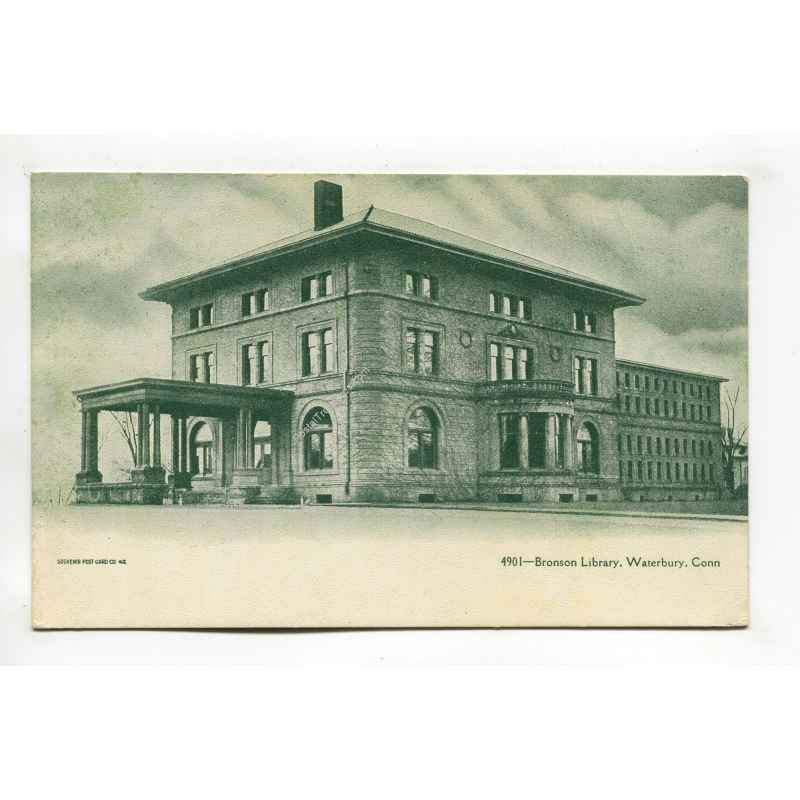 Bronson Library Waterbury Connecticut postcard