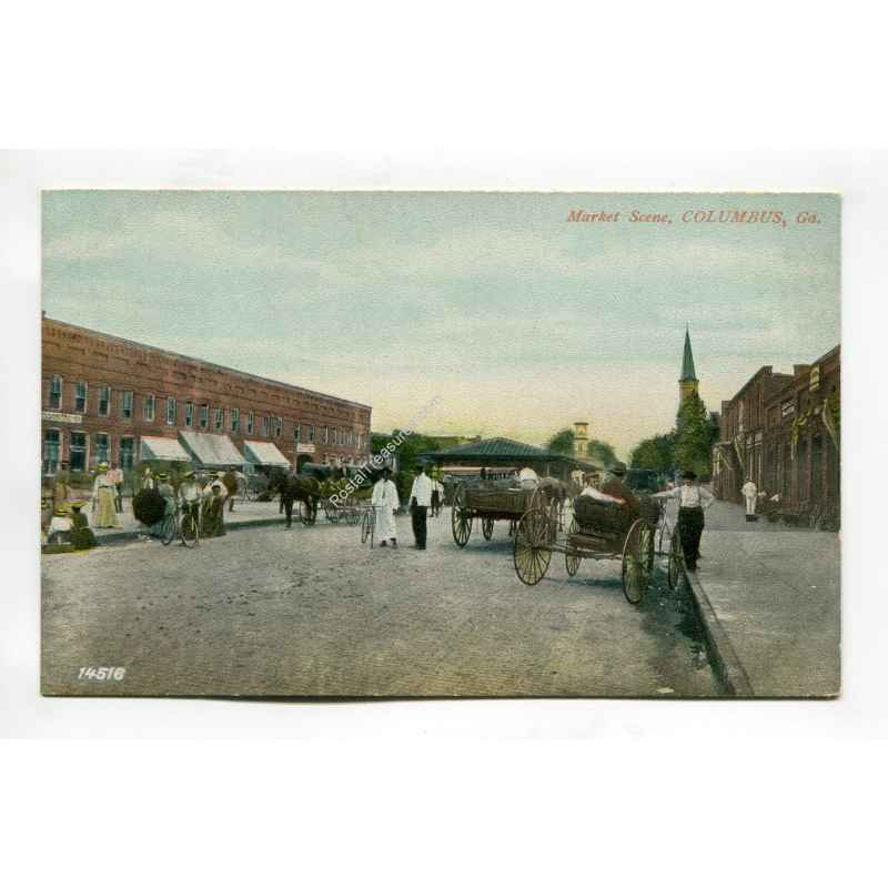 Market Street Columbus postcard