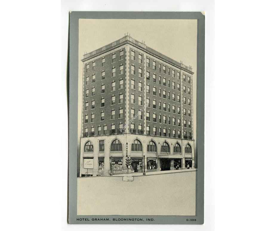 Hotel Graham Bloomington Indiana Postcard