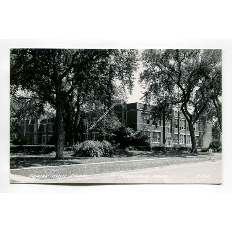 Senior High School Clarinda Iowa postcard
