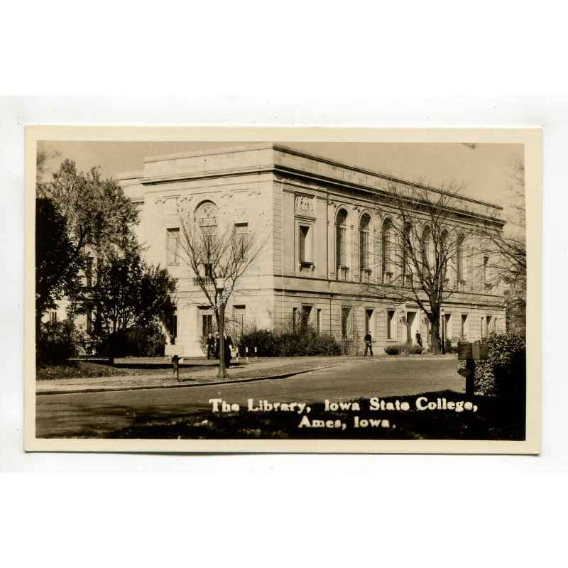 Library Iowa State College Ames Iowa postcard