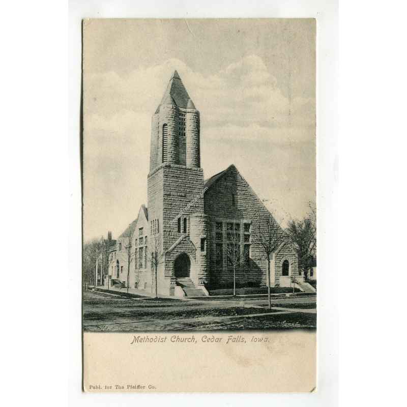 Methodist Church Cedar Falls Iowa postcard