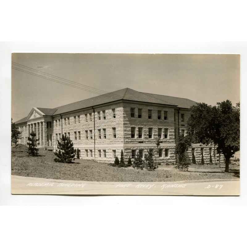 Academic Building Fort Riley Kansas postcard
