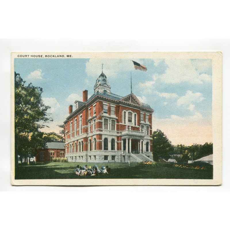 Court House Rockland Maine postcard