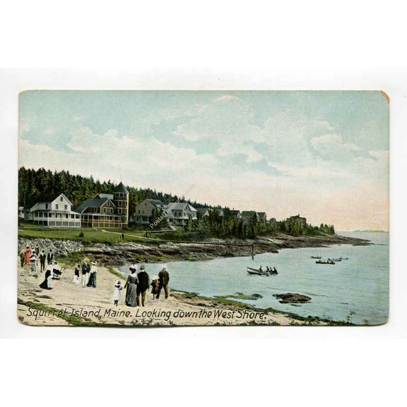 Squirrel Island Maine looking down the West Shore postcard