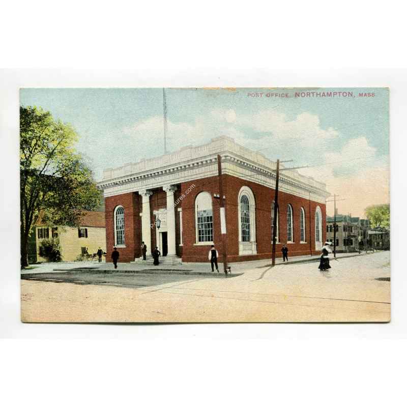 Post Office Northampton Massachusetts vintage postcard