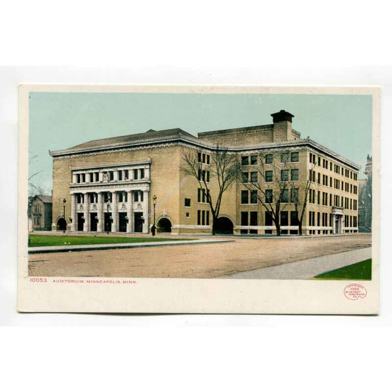Auditorium Minneapolis Minnesota vintage postcard