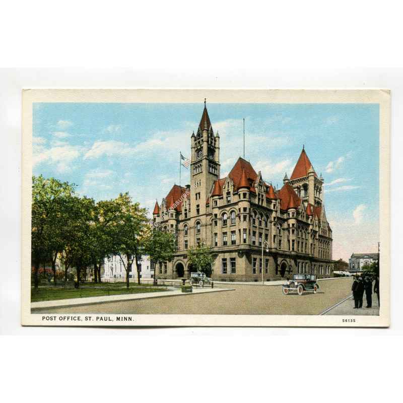 Post Office St Paul Minnesota vintage postcard