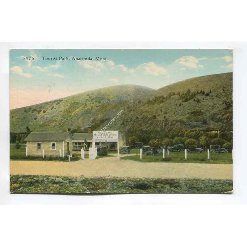 Tourist Park Anaconda Montana vintage postcard