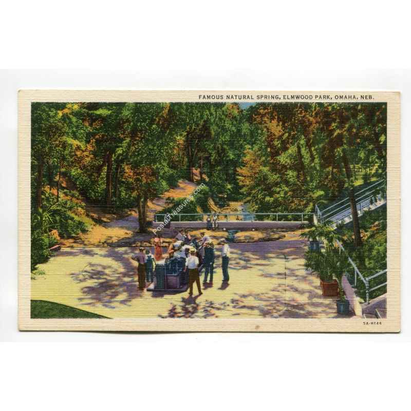 Famous Natural Spring Elmwood Park Omaha Nebraska vintage
