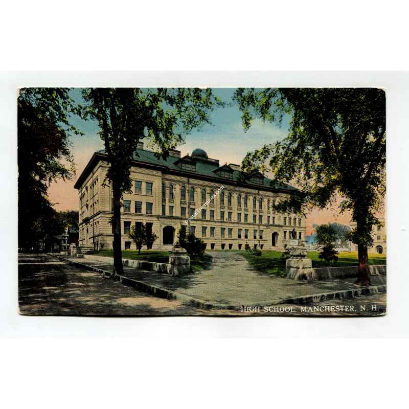 High School Manchester New Hampshire postcard