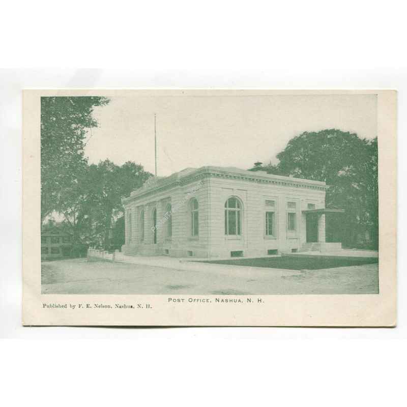 Post Office Nashua New Hampshire vintage postcard