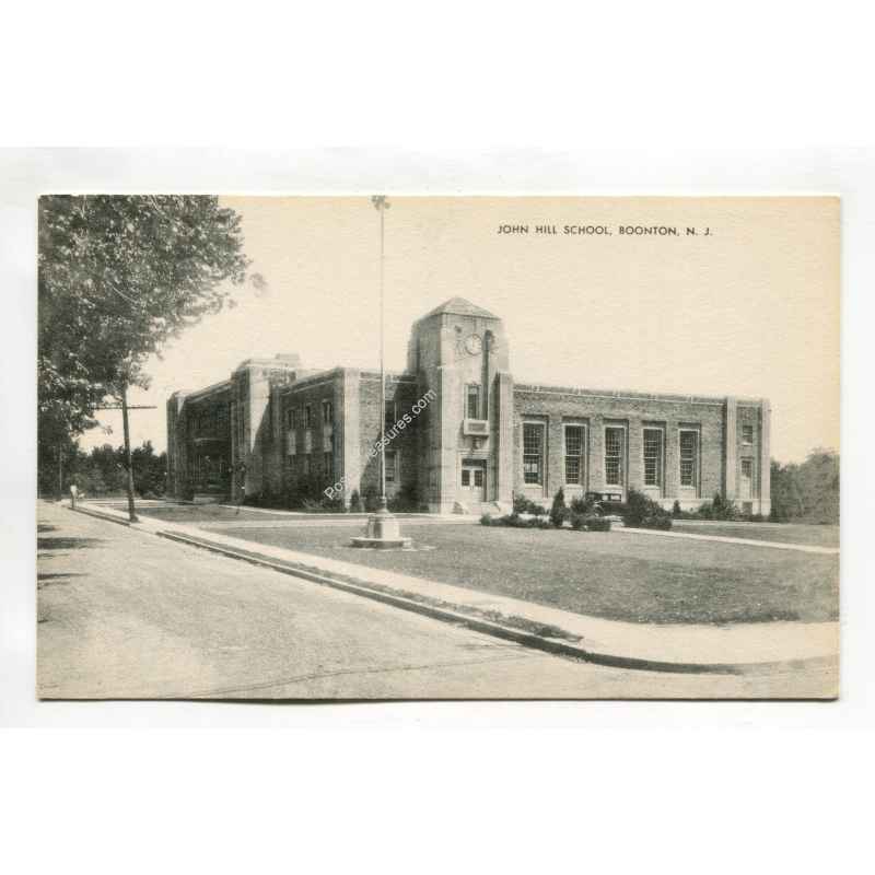 John Hill School Boonton New Jersey vintage postcard