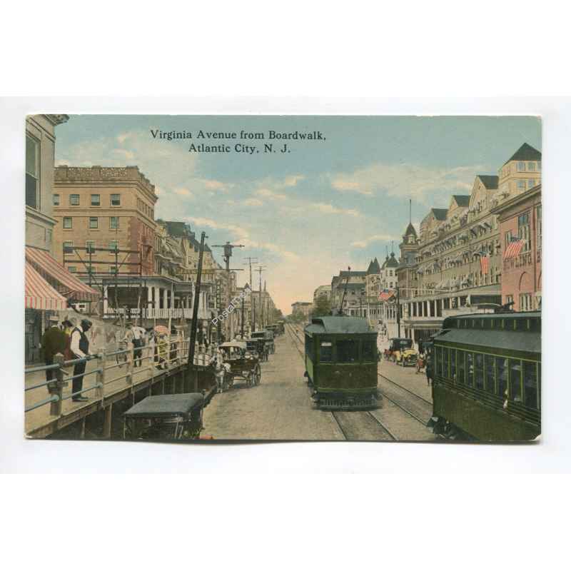 Virginia Avenue from Boardwalk Atlantic City New Jersey vintage