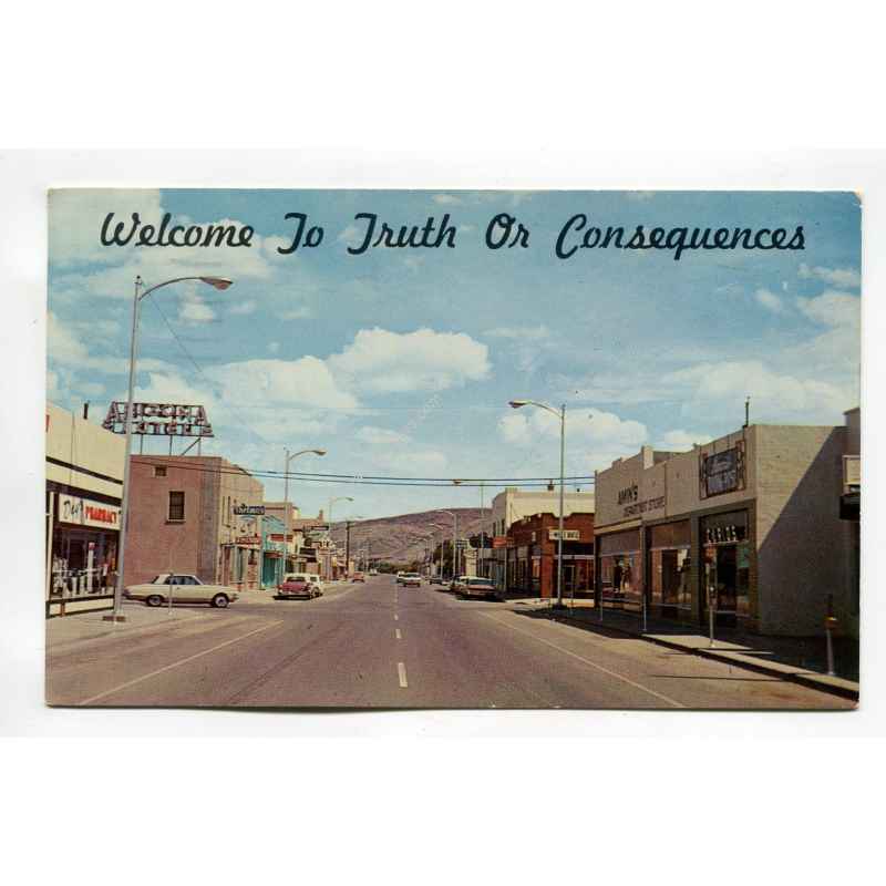 Broadway looking East Truth or Consequences New Mexico vintage
