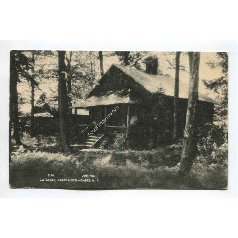 Cottages Darts Hotel Darts New York vintage postcard