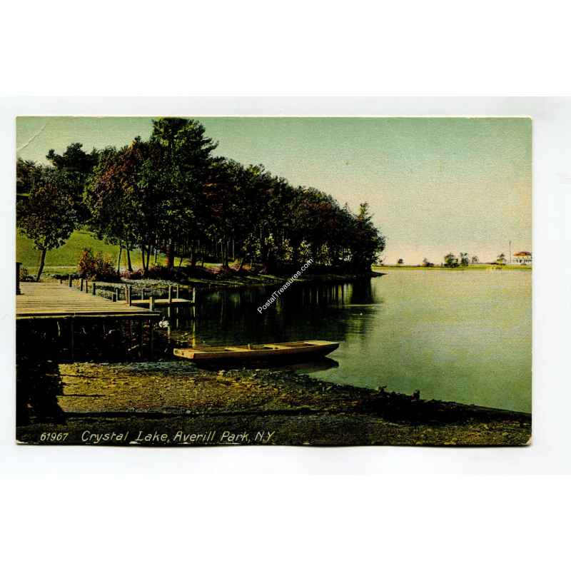 Crystal Lake Averill Park New York postcard