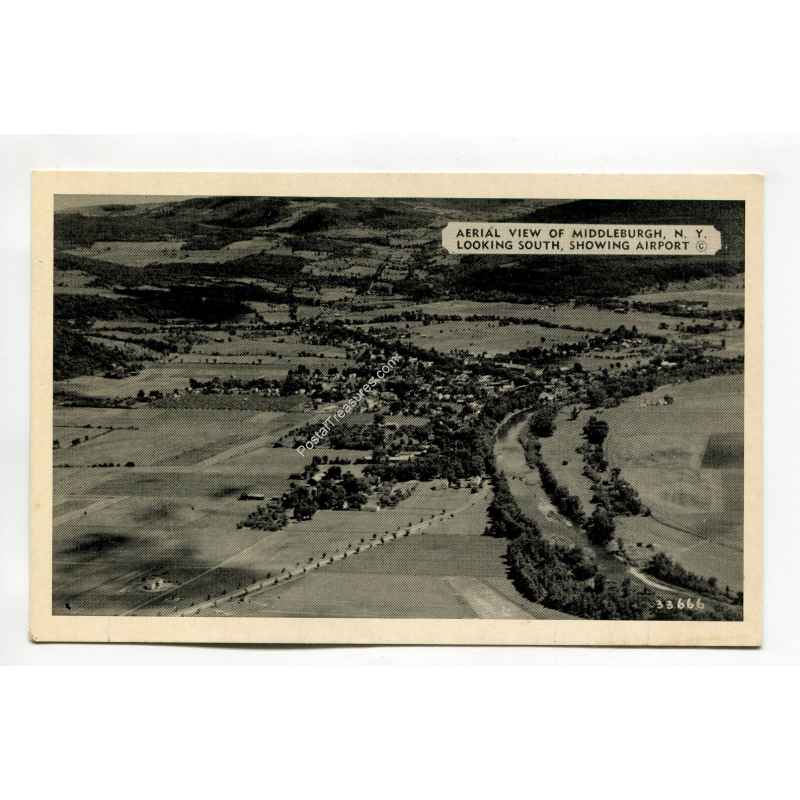 Aerial View of Middleburgh NY looking South showing Airport