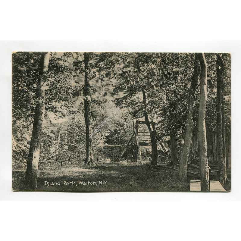 Island Park Walton New York postcard