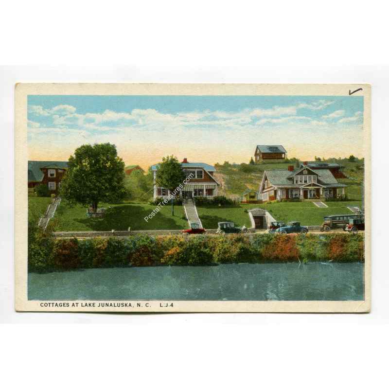 Cottages at Lake Junaluska North Carolina vintage postcard