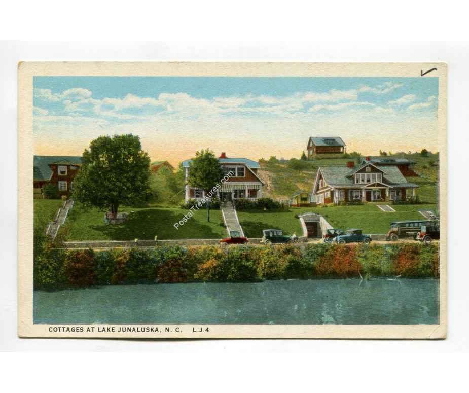 Cottages at Lake Junaluska North Carolina vintage postcard