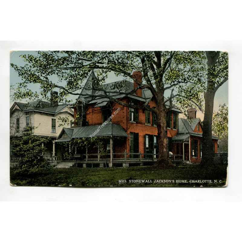 Mrs Stonewall Jacksons Home Charlotte North Carolina vintage