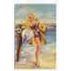 Linger Awhile - Girl standing on Beach in Swimsuit with hat