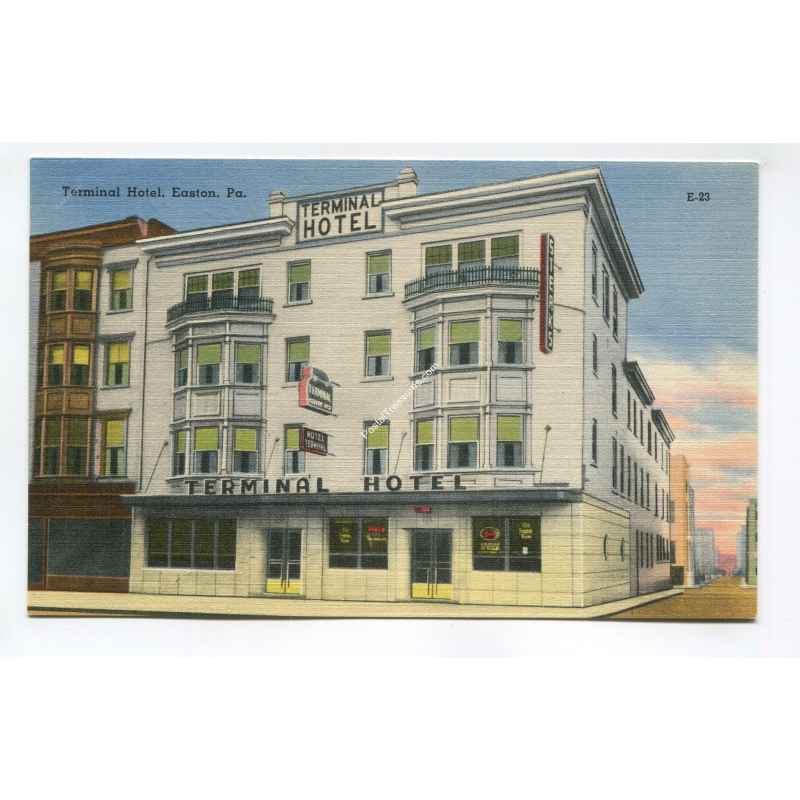 Terminal Hotel Easton Pennsylvania postcard