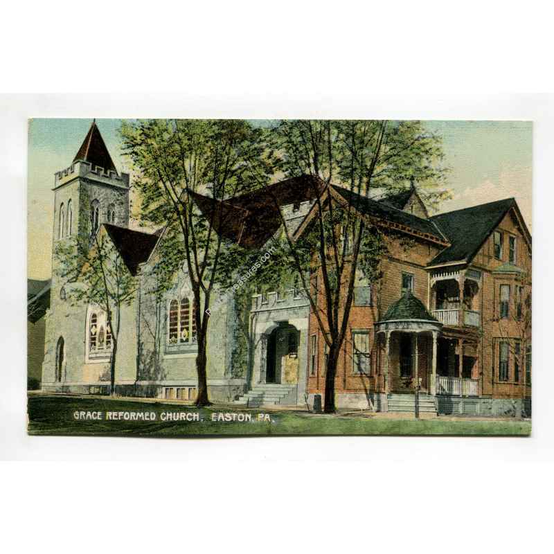 Grace Reformed Church Easton Pennsylvania vintage postcard