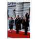 Emperor Hirohito with President and Mrs Reagan at Tokyo arrival ceremony