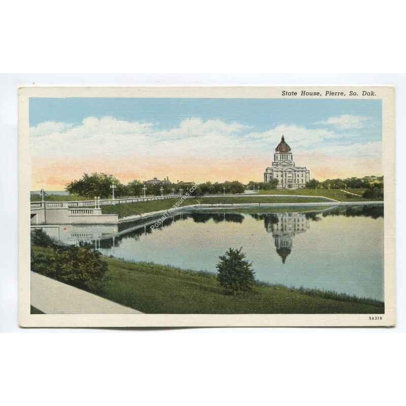 State House Pierre South Dakota vintage postcard
