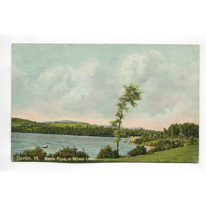 Berlin Pond or Mirror Lake Berlin Vermont vintage postcard