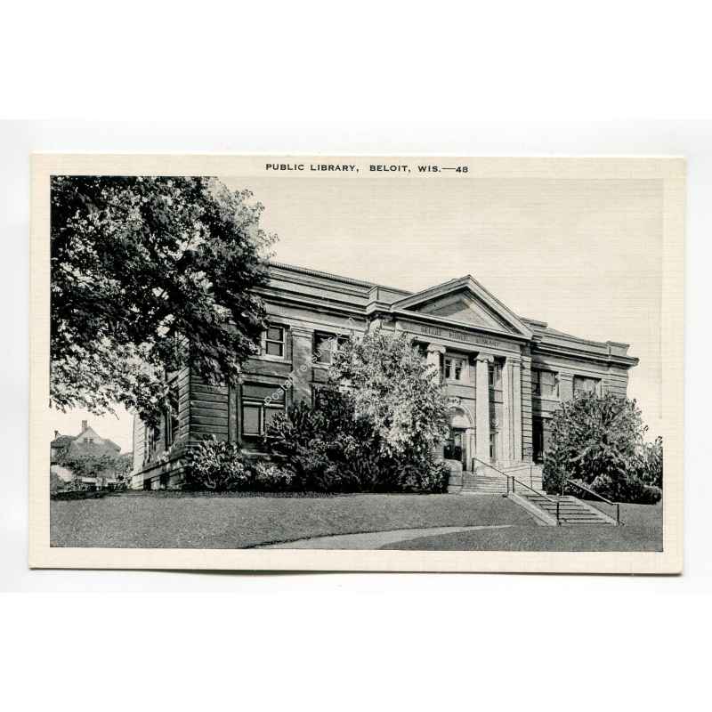 Public Library Beloit Wisconsin vintage postcard